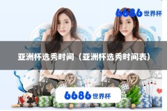 亚洲杯选秀时间（亚洲杯选秀时间表）