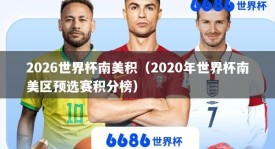 2026世界杯南美积（2020年世界杯南美区预选赛积分榜）