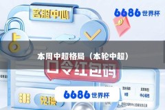 本周中超格局（本轮中超）