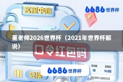 董老师2026世界杯（2021年世界杯解说）