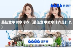 最佳意甲徽章球衣（最佳意甲徽章球衣是什么）