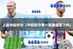 上届中超积分（中超积分第一就是冠军了吗）