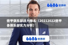 德甲俱乐部战力排名（20212022德甲各俱乐部实力分析）